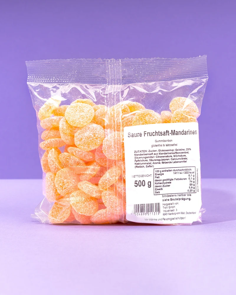 Fruchtgummi Mandarinen – sauer