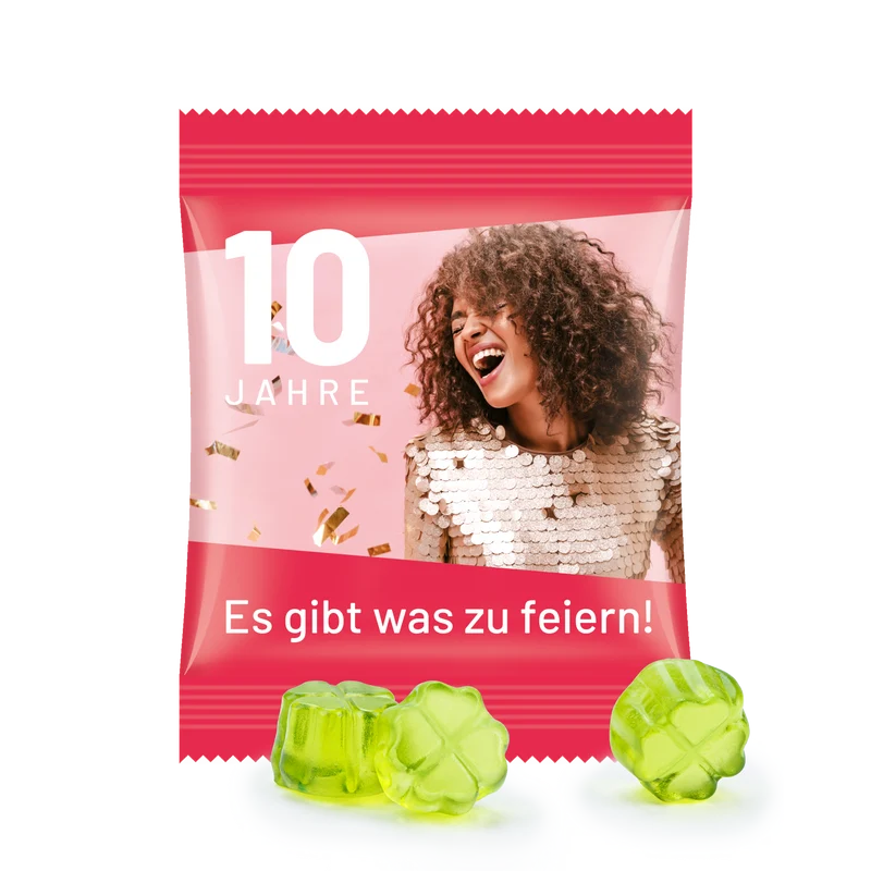 Minitüte Fruchtgummi Kleeblatt mit Fruchtsaft 10g