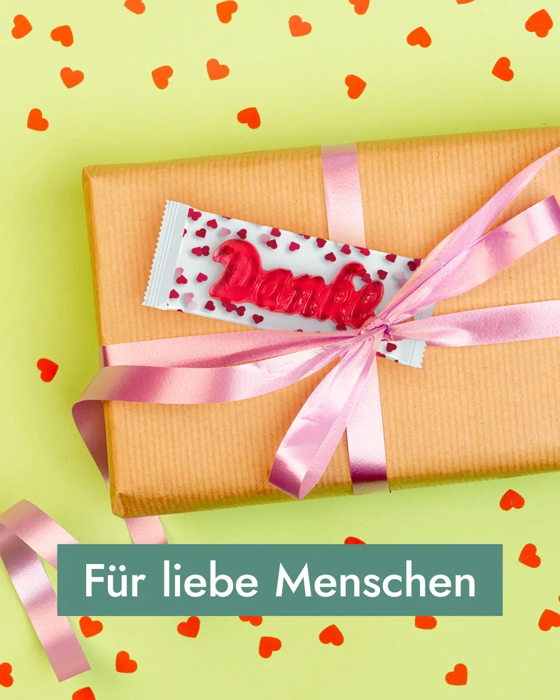 Fruchtgummi 1er Danke 12g, 10 | 25 | 50 Stück