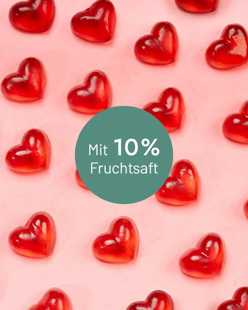 Minitüte Fruchsaft Herzen Danke, 10 | 25 | 50 Stück