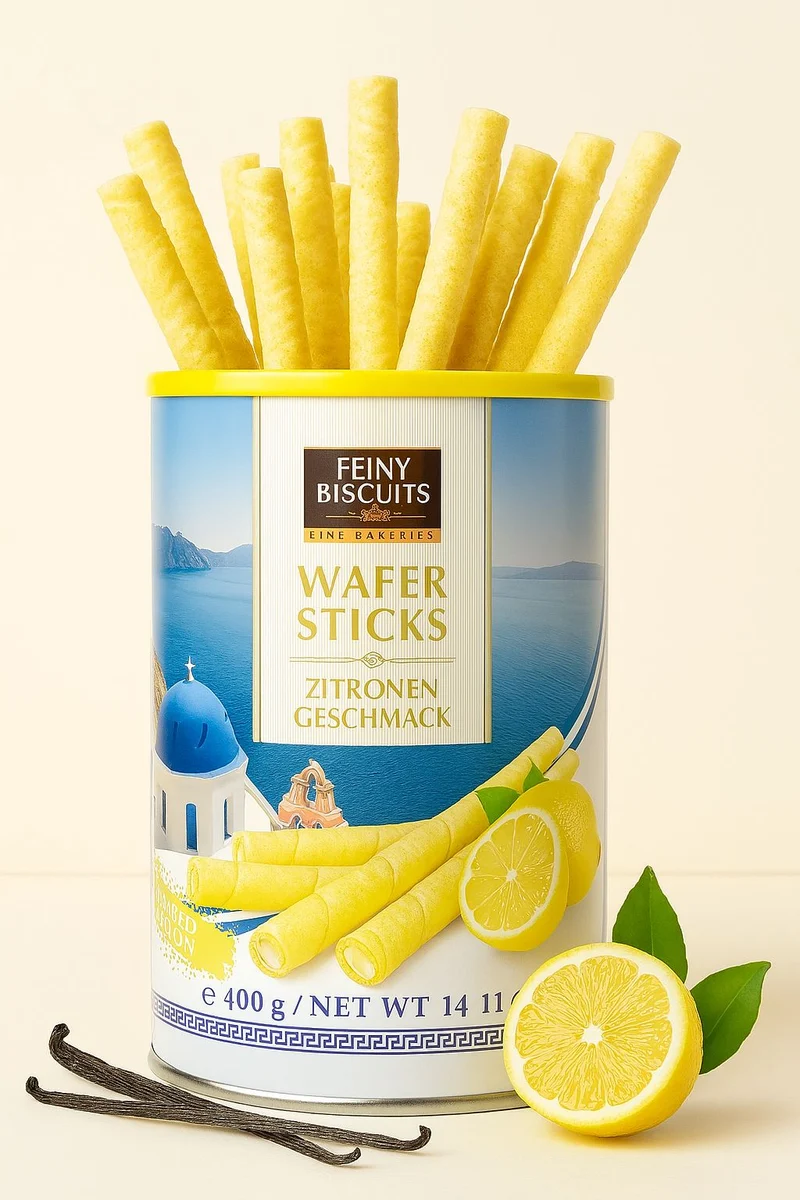 Feiny Biscuits Waffelröllchen Mit Zitronencremegeschmack 400g