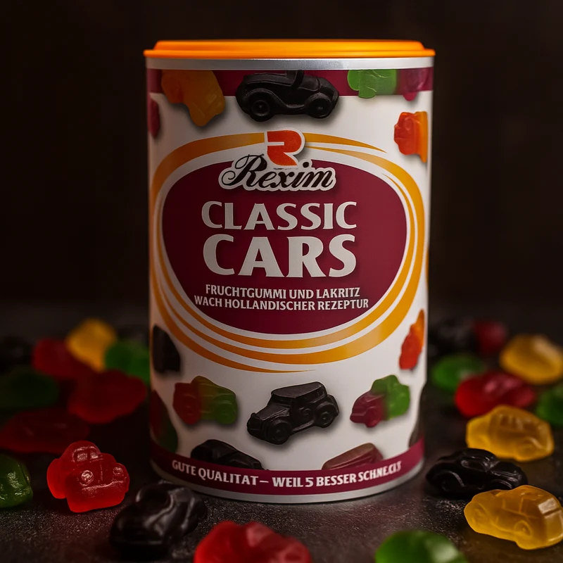 Rexim Classic Cars 250g Fruchtgummi und Lakritz