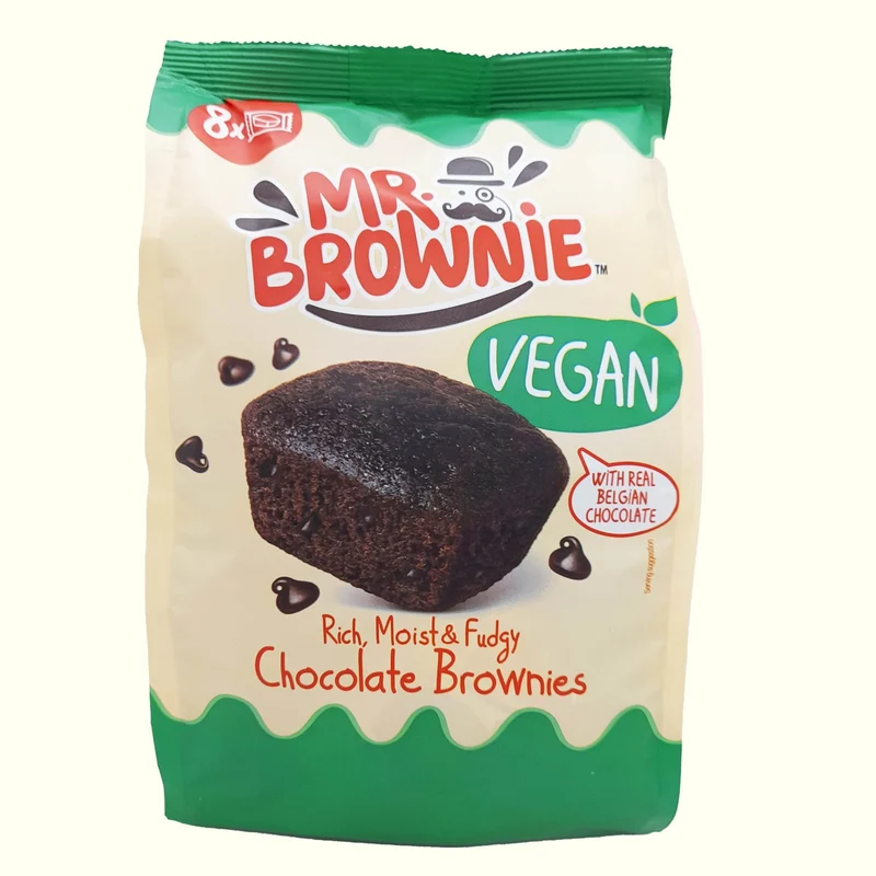 Mr. Brownie Vegan mit Schokostückchen 8 Stück 200g