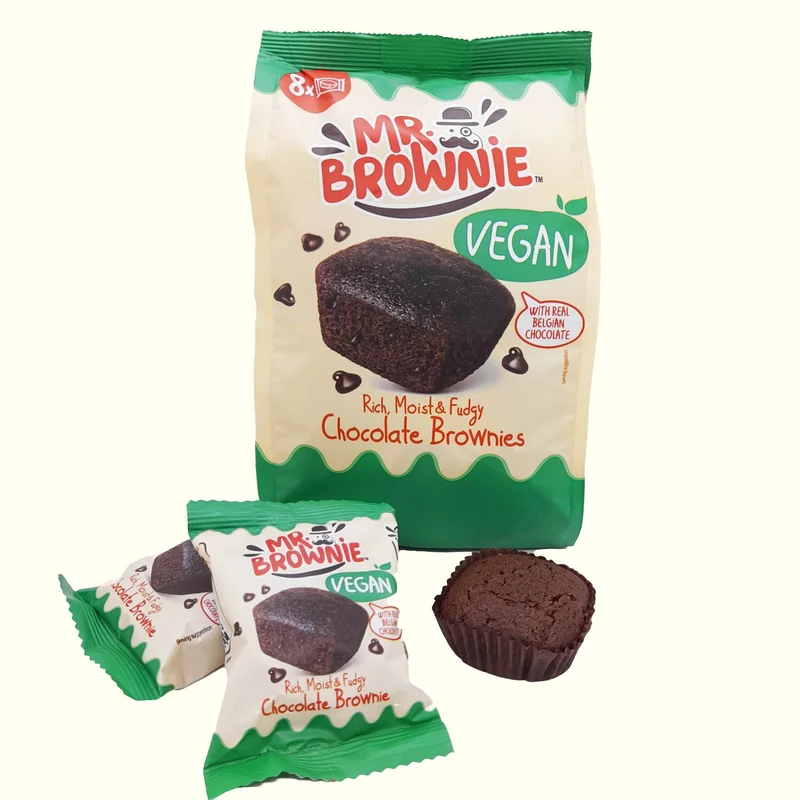 Mr. Brownie Vegan mit Schokostückchen 8 Stück 200g