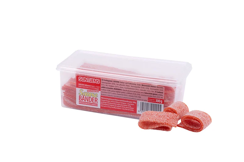 Saure Bänder mit Erdbeergeschmack 300g