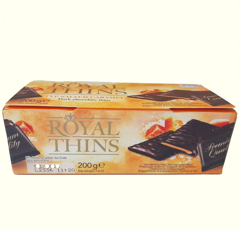 Royal Thins Typ Salted Caramel 200g - 20 Schokotäfelchen