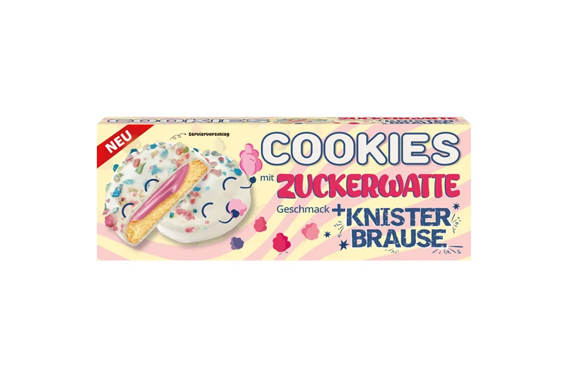 Cookies Zuckerwatte Style mit Knisterbrause