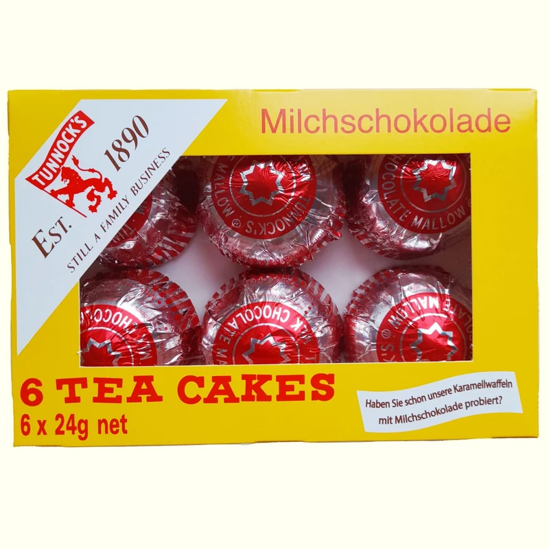 Tunnock´s Milk Chocolate Tea Cakes 6 Stück x 24g - 144g