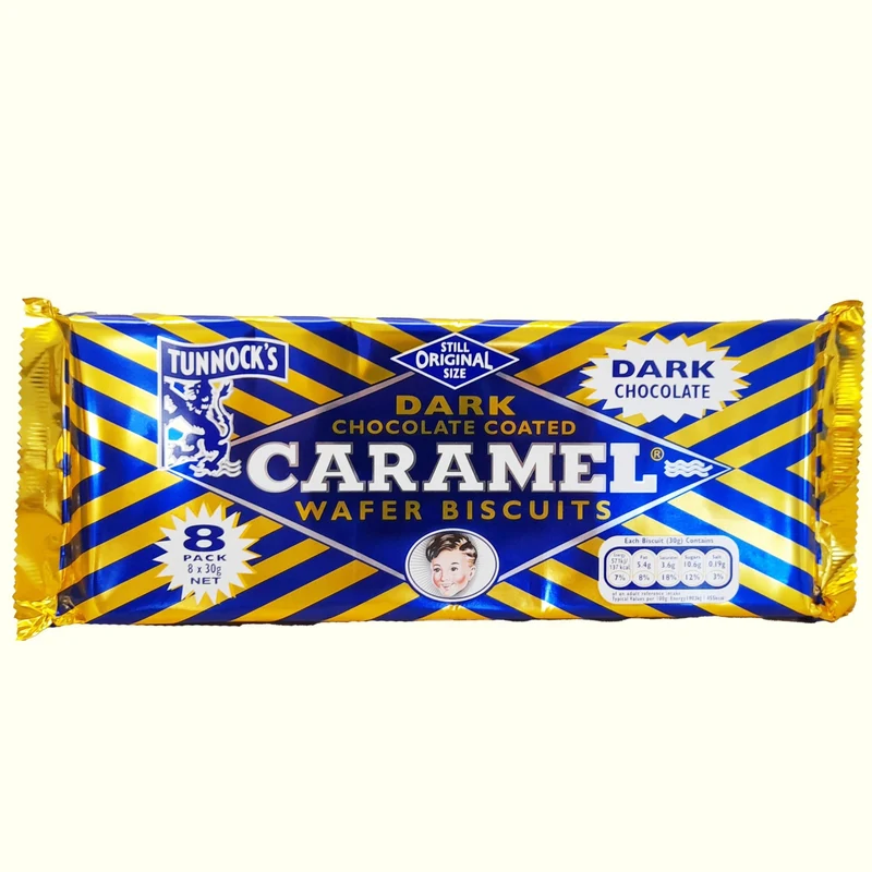 Tunnock´s Dark Chocolate Coated Caramel Wafer Biscuits 240g