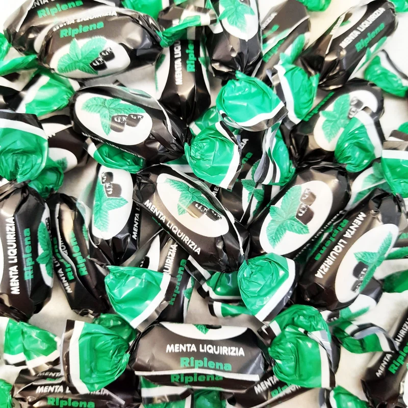 Woogie Bonbons Mint Liquorice gefüllte Bonbons 170g