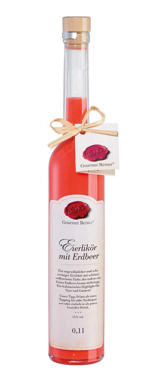 Eierlikör mit Erdbeere