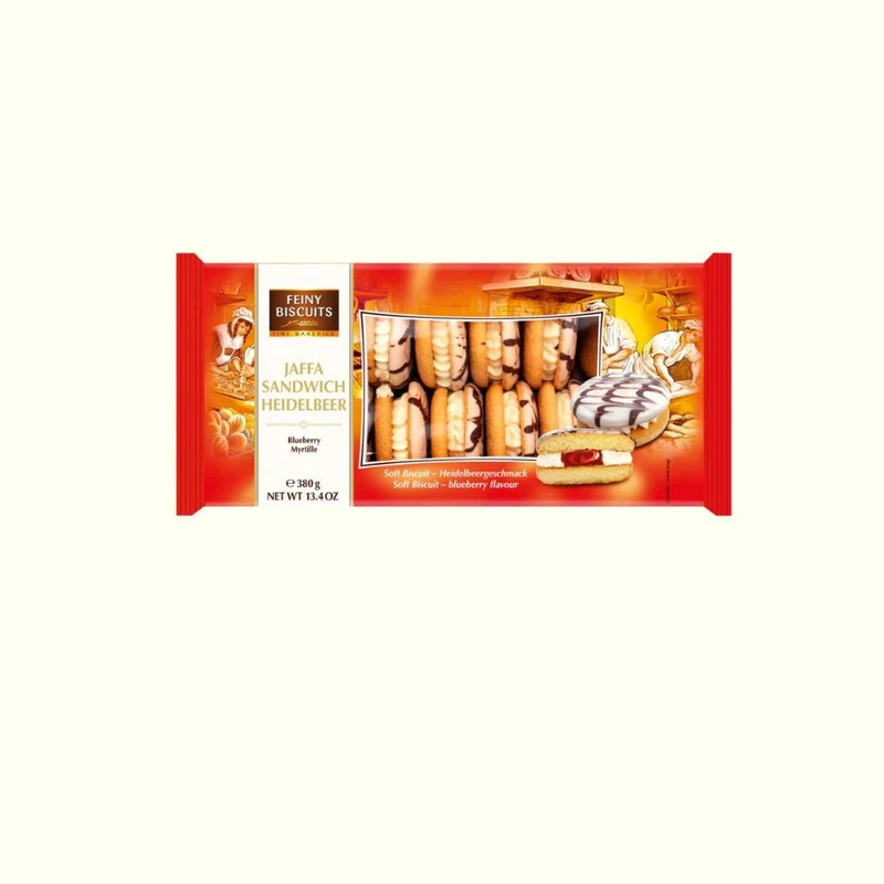 Feiny Biscuits Jaffa Sandwich Heidelbeer 380g