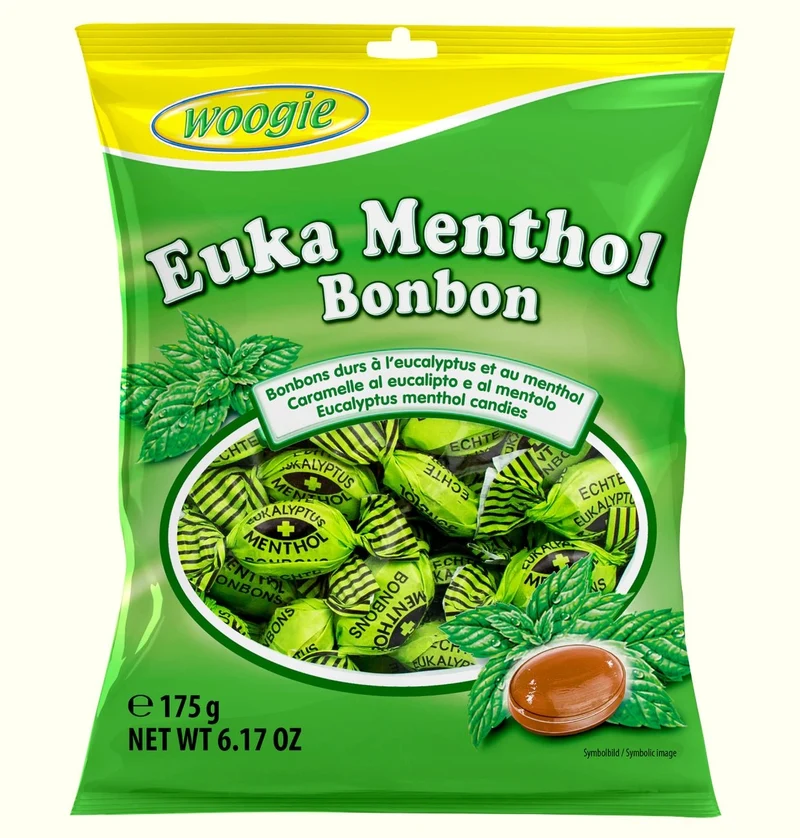 Woogie Euka Menthol Bonbons mit Eukalyptus 175g