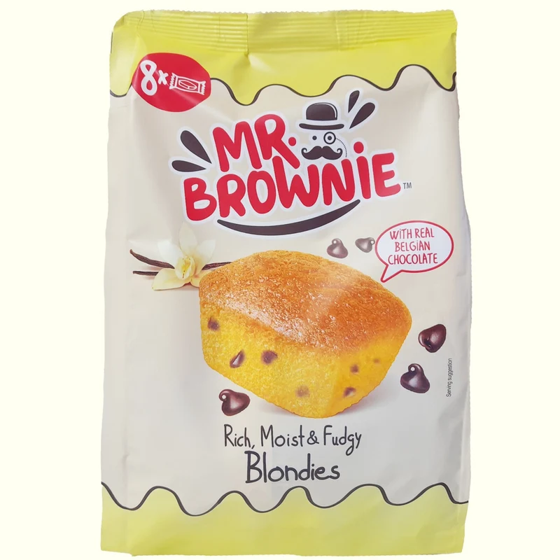 Mr. Brownie Blondies mit Schokoladenstückchen 8 Stück 200g