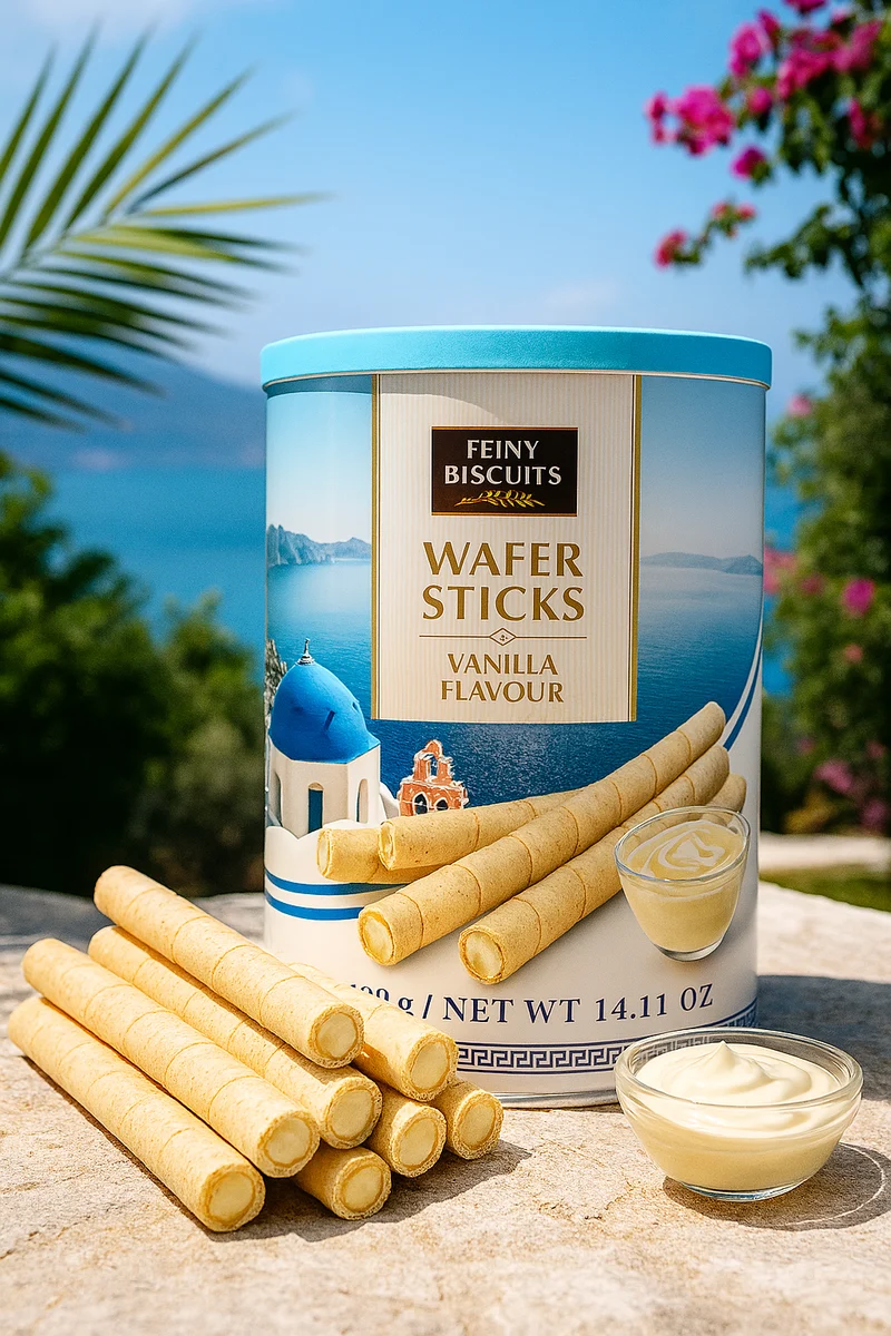 Feiny Biscuits Waffelröllchen mit Vanille 400g