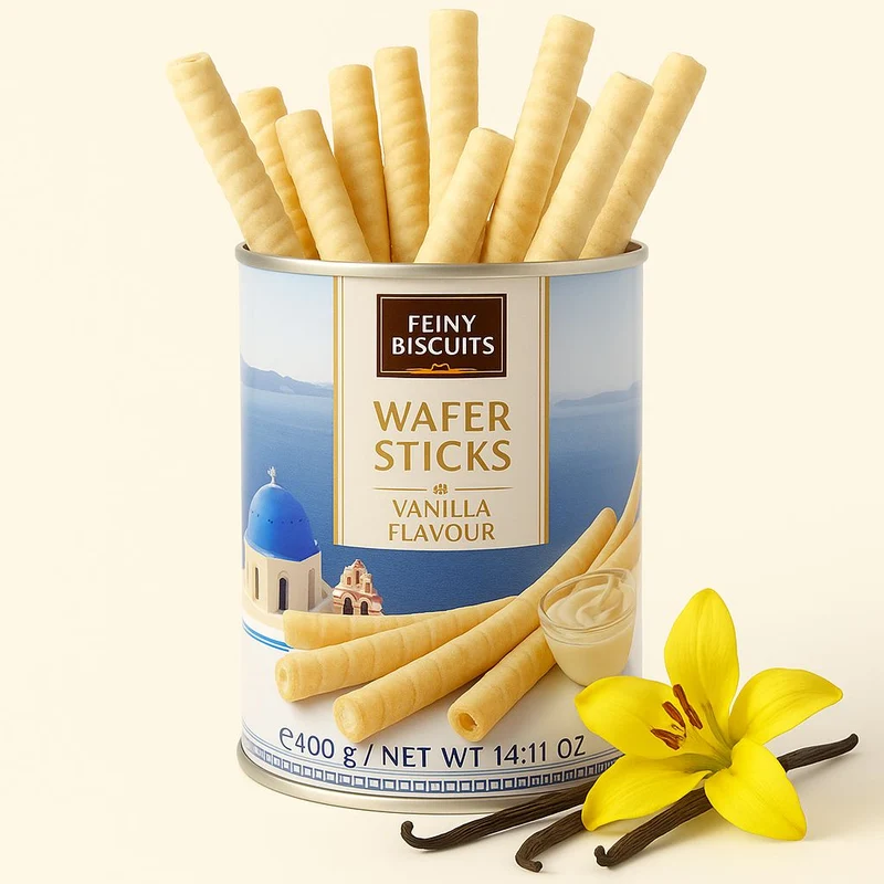 Feiny Biscuits Waffelröllchen mit Vanille 400g