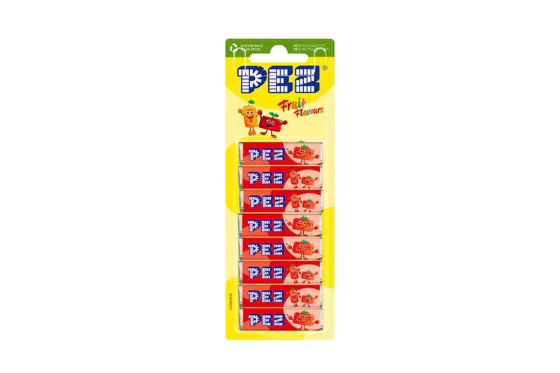 PEZ Blister Bonbons Erdbeere