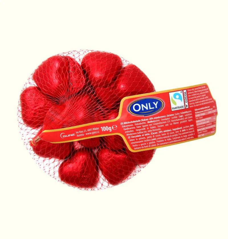 Only Herzen Milchschokolade Herzschokolade 84g - 11 Stück
