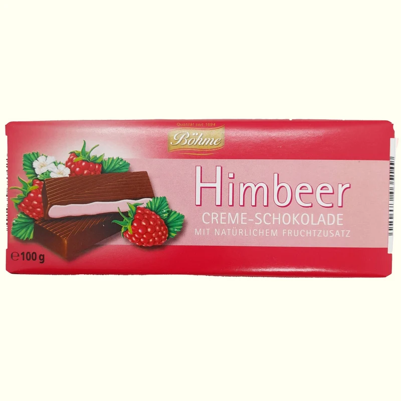 Böhme Himbeer Creme- Schokolade mit Fruchtzusatz 100g