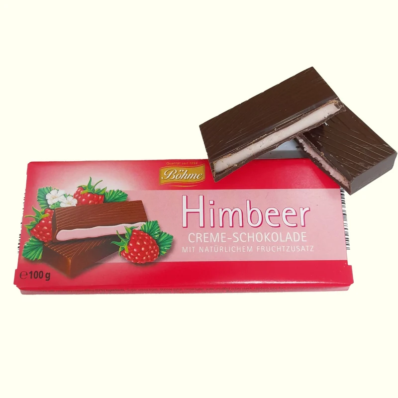 Böhme Himbeer Creme- Schokolade mit Fruchtzusatz 100g