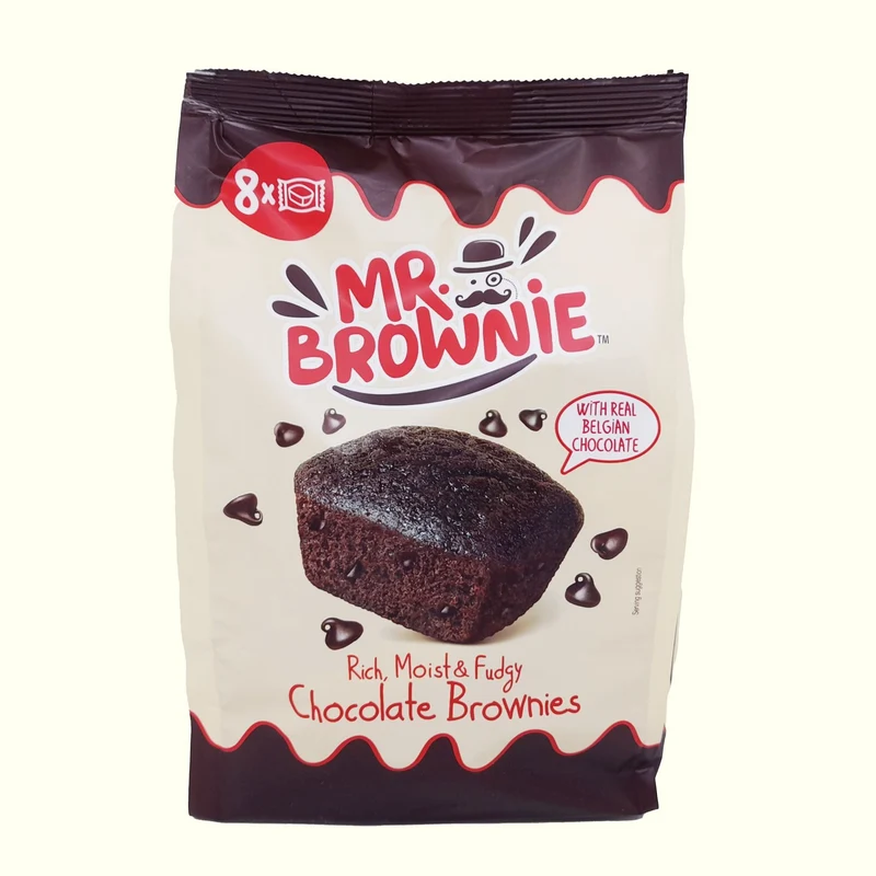 Mr. Brownie Chocolate mit Schokoladenstückchen 8 Stück 200g