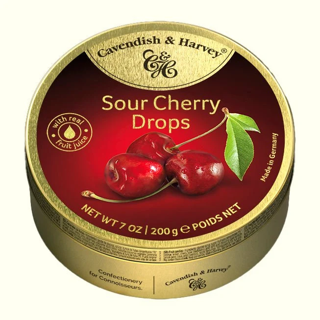 Cavendish & Harvey Sour Cherry Drops mit Kirschgeschmack 200g
