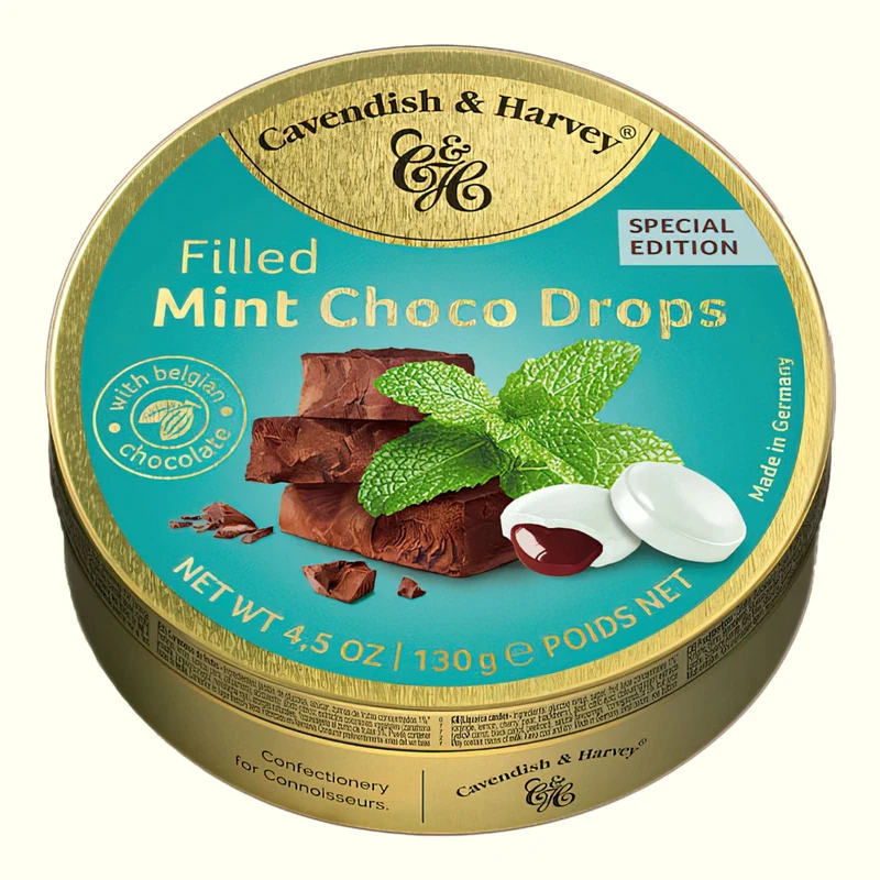 Cavendish & Harvey Mint Choco Drops gefüllt mit Schokolade 130g