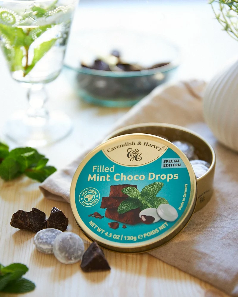 Cavendish & Harvey Mint Choco Drops gefüllt mit Schokolade 130g