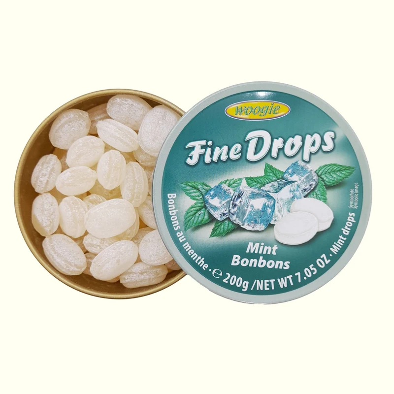 Woogie Fine Drops Bonbons mit Mintgeschmack 200g