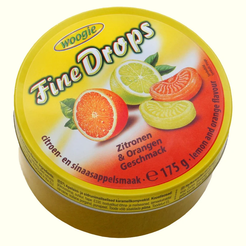 Woogie Fine Drops Zitronen & Orangen Geschmack 175g