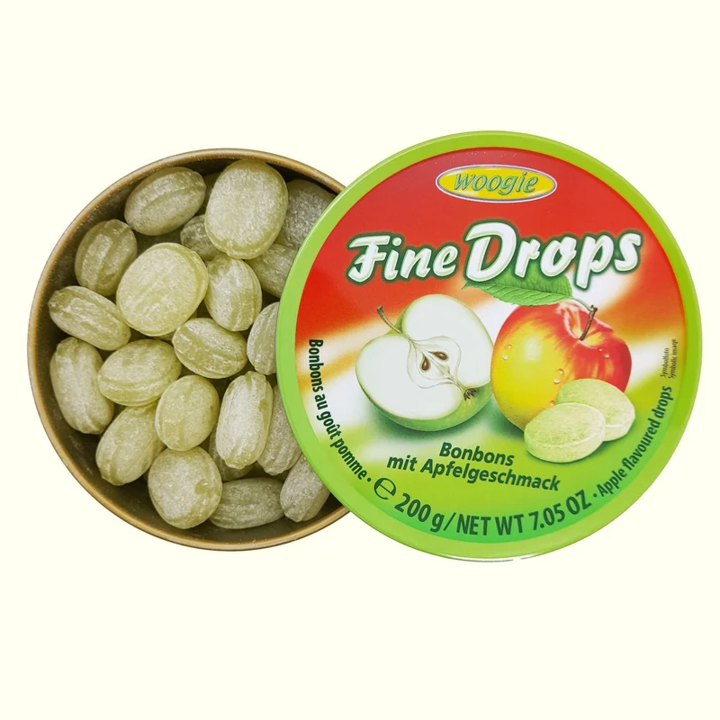 Woogie Fine Drops Bonbons mit Apfelgeschmack 200g