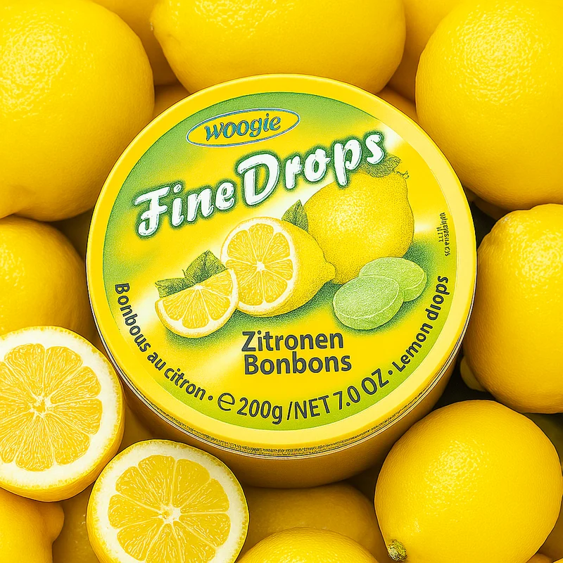 Woogie Fine Drops Bonbons mit Zitronengeschmack 200g
