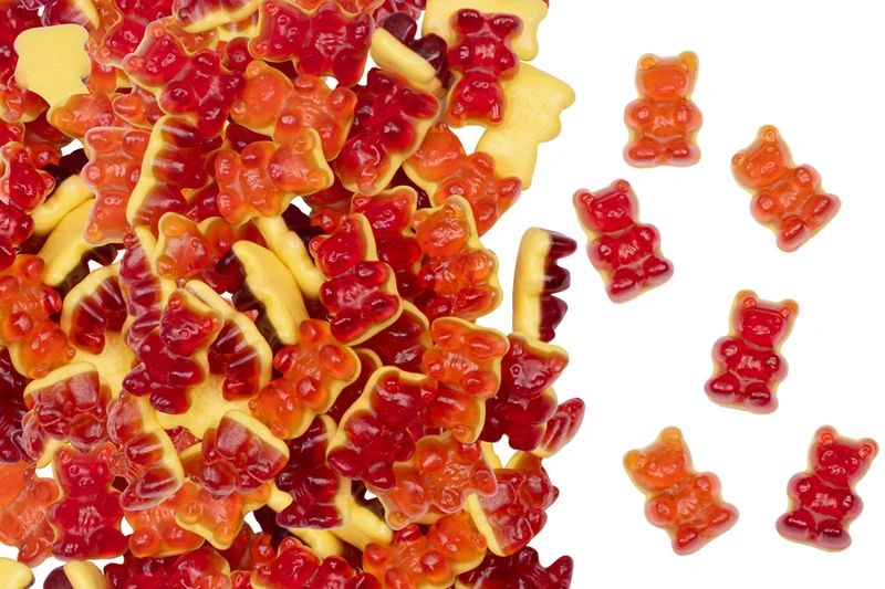 Fruchtgummi Rote-Grütze-Bären – mit Fruchtsaft