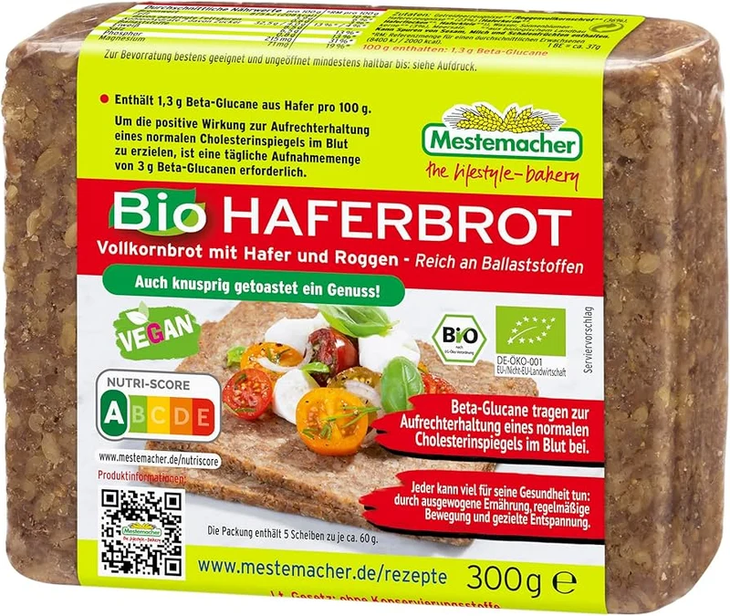 Mestemacher Haferbrot - Vegan & Bio, 300g