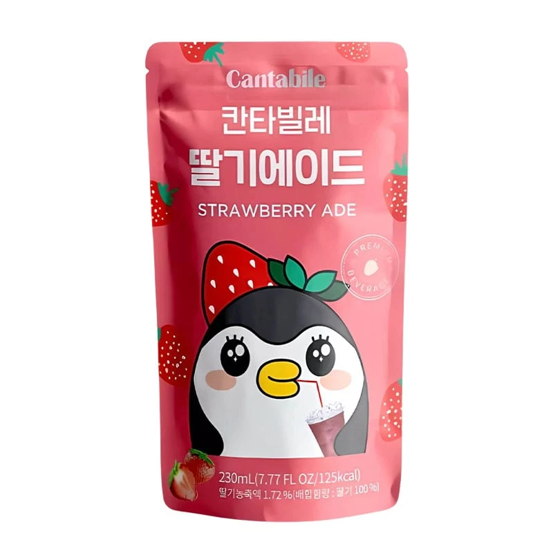 Koreanisches Eisgetränk im Beutel Erdbeere 230ml