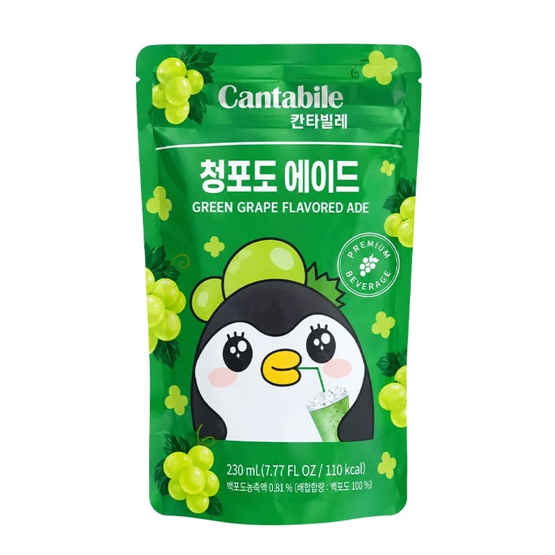 Koreanisches Eisgetränk im Beutel Grüne Trauben 230ml