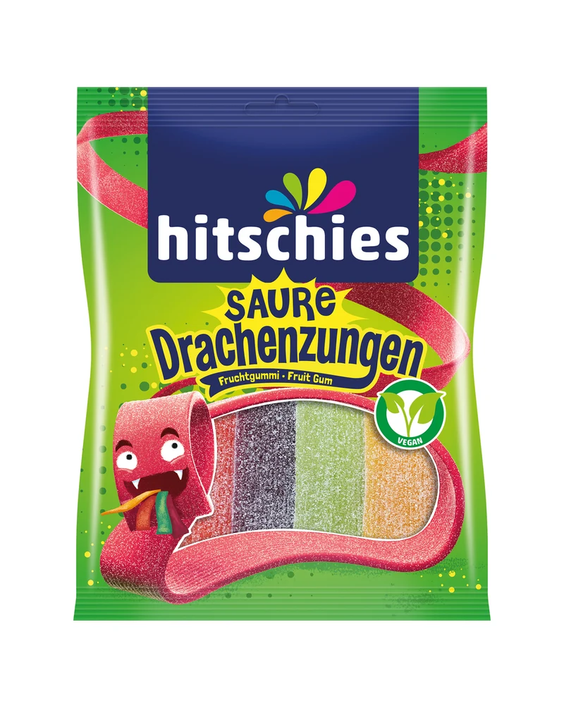 Hitschies Fruchtgummi Drachenzungen – saurer Mix