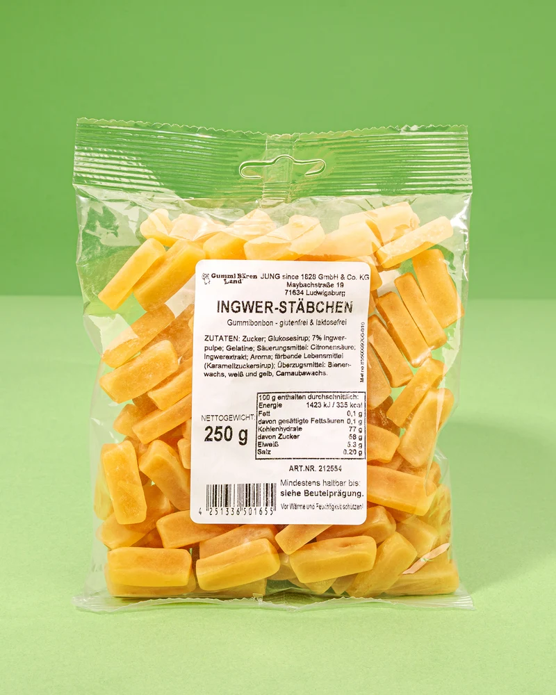 Fruchtgummi Ingwer Stäbchen - Klassiker