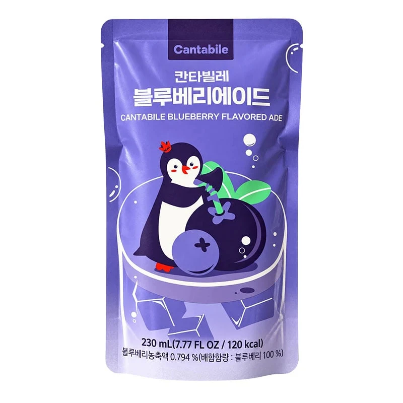 Koreanisches Eisgetränk im Beutel Blaubeere 230ml