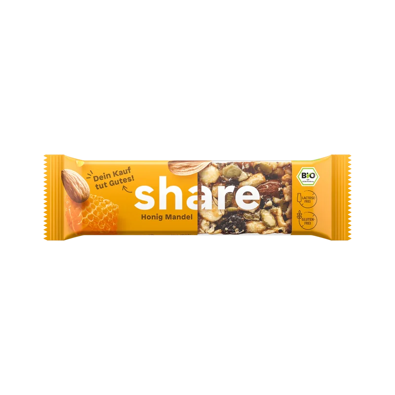 share Nussriegel Honig & Mandel - Bio & Glutenfrei, 35g