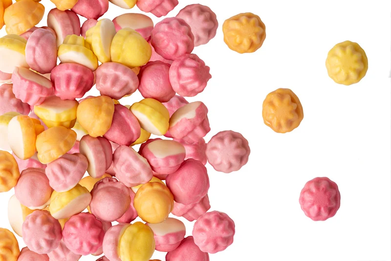 Schaumzucker Joghurt Häppchen – mit Fruchtfüllung