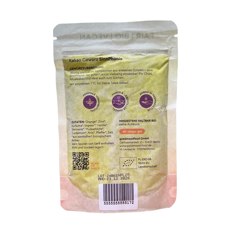 Good Mood Food - Kakao Gewürz „SinnPhonie", 100g