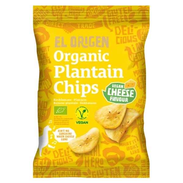 el origen Kochbananen Chips Cheese Flavour - Bio & Vegan, 80 g