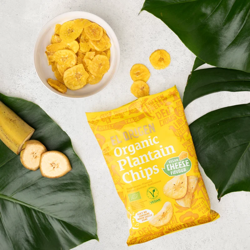 el origen Kochbananen Chips Cheese Flavour - Bio & Vegan, 80 g