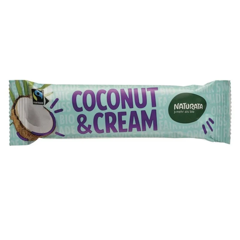 Naturata Coconut & Cream Schokoriegel - Vegan & Bio, 24 x 33g