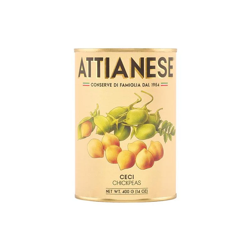 ATTIANESE Kichererbsen (Ceci) 400g – Premium Qualität aus Italien