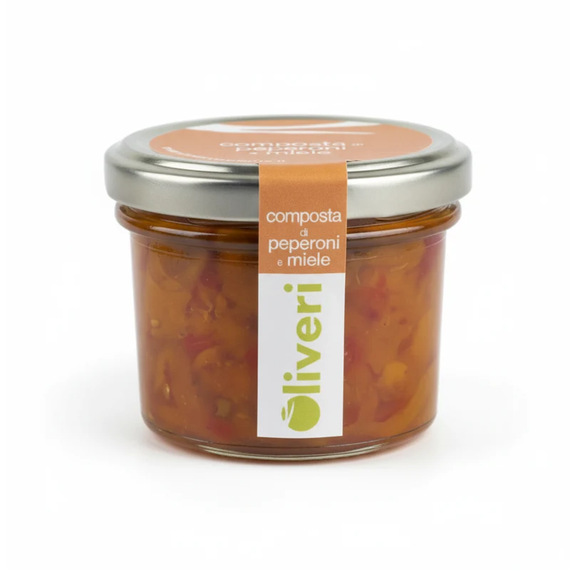 OLIVIERI Composta Peperoni & Miele (120g) | Gourmet-Dip zu Käse & Gegrilltem