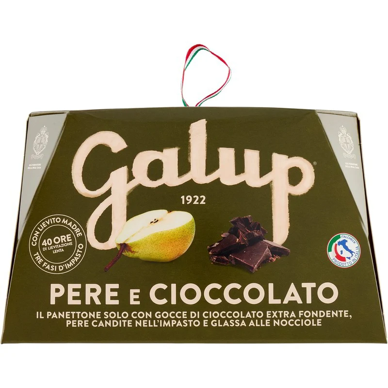 GALUP Panettone Pere & Cioccolato 750g: Edle Birne und Zartbitterschokolade