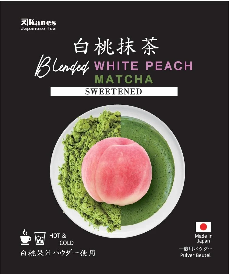 Kanes Weißer Pfirsich Matcha - Pulver-Beutel, 10g