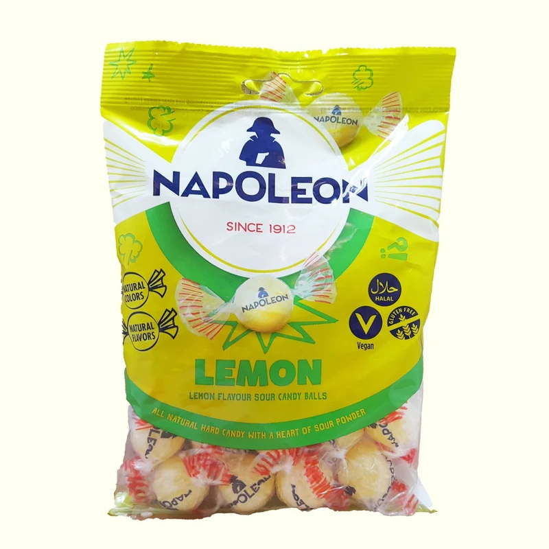 Napoleon Zitronen Bonbons mit einer sauren Füllung - 130g | 19 Stück